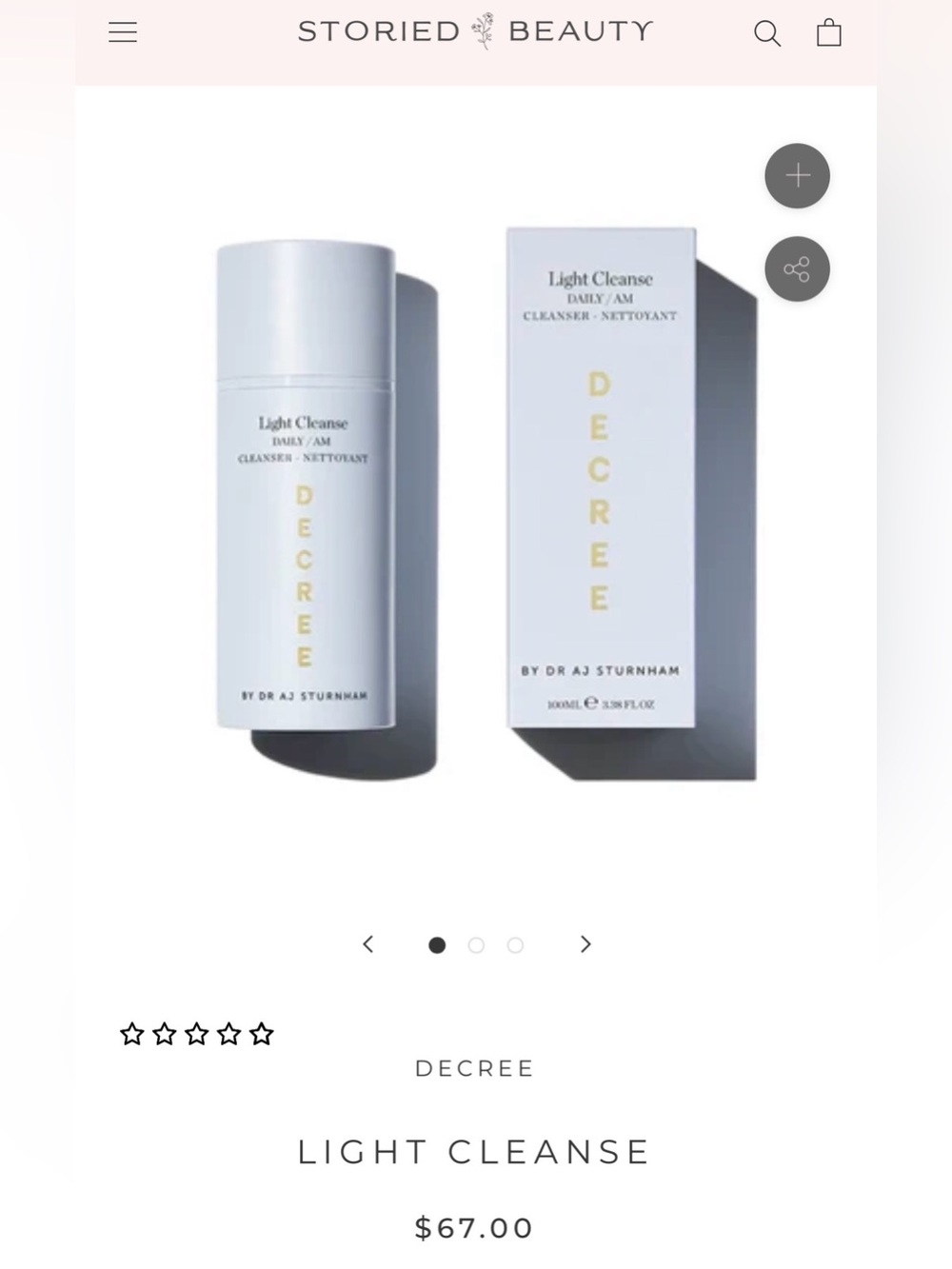 Decree Light Cleanse Daily AM Cleanser — White